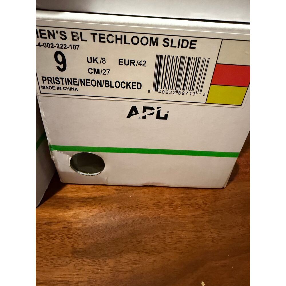 New APL techloom pristine neon blocked slides sandals size 9 - Picture 6 of 6